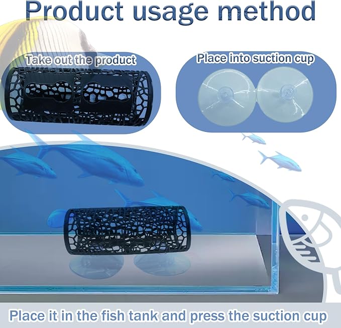 Little Fish Hammock and Little Fish Swimming Tunnel 2-Piece Set Aquarium Small Animal Animal Toys (Black)