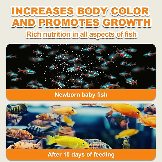 Brine Shrimp Eggs Fish Food - Sea Monkey Eggs 90% Hatch Rate Aquatic Foods for Freshwater & Saltwater Fish, Shrimp, Fry (0.7oz)