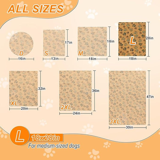 GOLOPET Dog Heating Pad 28×18 in Waterproof PVC Pet Heating Pad, Adjustable Thermostat+Constant On Function, Metal Protective Tube Comes with a Plush Cotton Sleeve，Whelping Box-Apricot