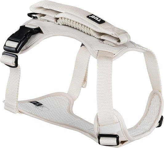 TUG Grab Dog Harness | Integrated Traffic Leash Magnetically Attached for Quick Control (Medium/Cream)