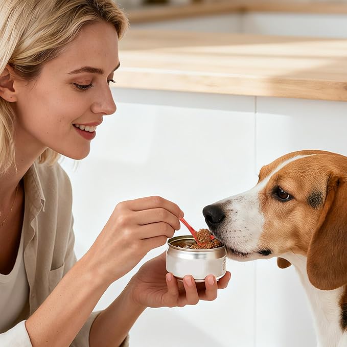 Cat Food Can Covers Lids, Dog Food Can Lids with Spoons Silicone Toppers Reusable Fits 3 Standard Sizes, (Cobalt Blue, 2Sets), Intended for Dog/Cat/Pet Food