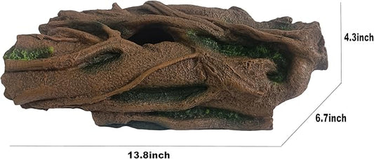 XL Beard Dragon,Lizard and Reptile Hide,Fish Tank Accessories Hides,Aquarium Decor for Betta Fish,Shrimp,Hermit Crabs,Spiders,Mice,Leopard Geckos,Toads and Frogs (Brown, Extra Large)