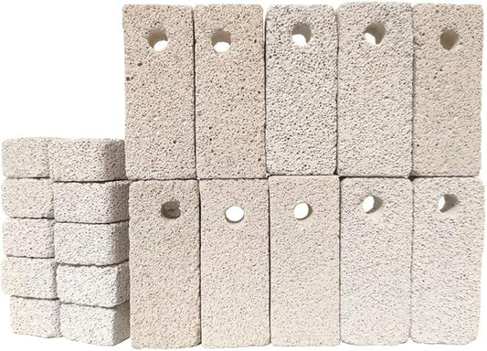 Shelltech Small Animal Lava Bites, Hamster Chew Toys Chew Treats Teeth Grinding Block for Hamster Chinchilla (20 Pack)