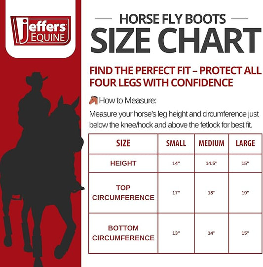 Jeffers Romper Stomper Fly Boots for Horses - Grey, Large – Breathable Mesh Leg Wraps for Insect Protection, Stable Accessories for Summer Turnout, Ride Gear, Horse Hoof & Leg Care - 4 Pack