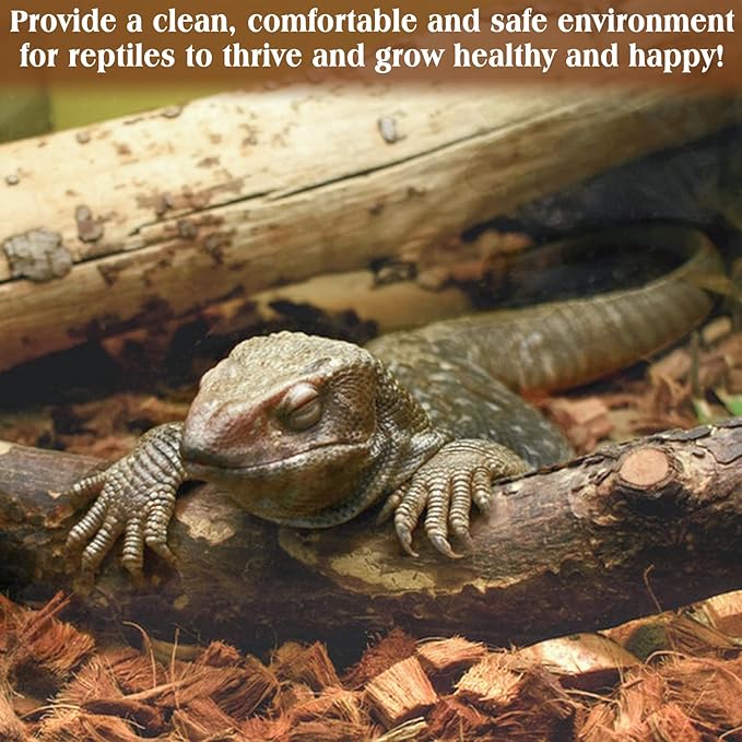 ZeeDix 10LBS Coconut Husk Chip Substrate for Reptiles, 72QT Compressed Organic Coco Coir Chips for Snake Habitat, Reptile Bedding for Ball Python, Tortoises, Geckos, Lizards Terrarium Tanks