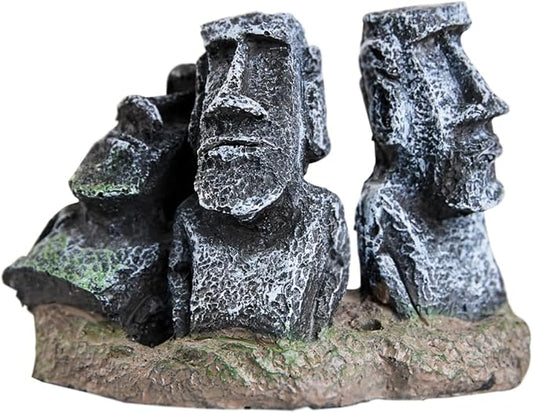 Easter Moai Statue Aquarium Decor – terrariums and Reptile Boxes Tabletop or Office Decoration