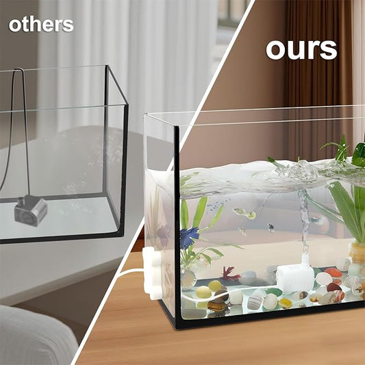 Wireless Induction Aquarium Small Water Pump For Fish Tank,Ultra Quiet 4.5w Fountain Submersible Pump With Adjustable Flow (40GPH) Water Feature,Tabletop Fountain,Pet Fountain By Fluxowireless