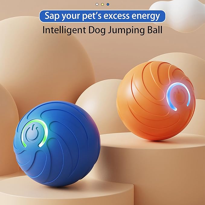 Woleigiao Interactive Cat Toys for Indoor Cats Automatic Moving Rolling Ball cat Toy Balls Moving cat Toys for Indoor Cats and Dog Balls (Spiral)