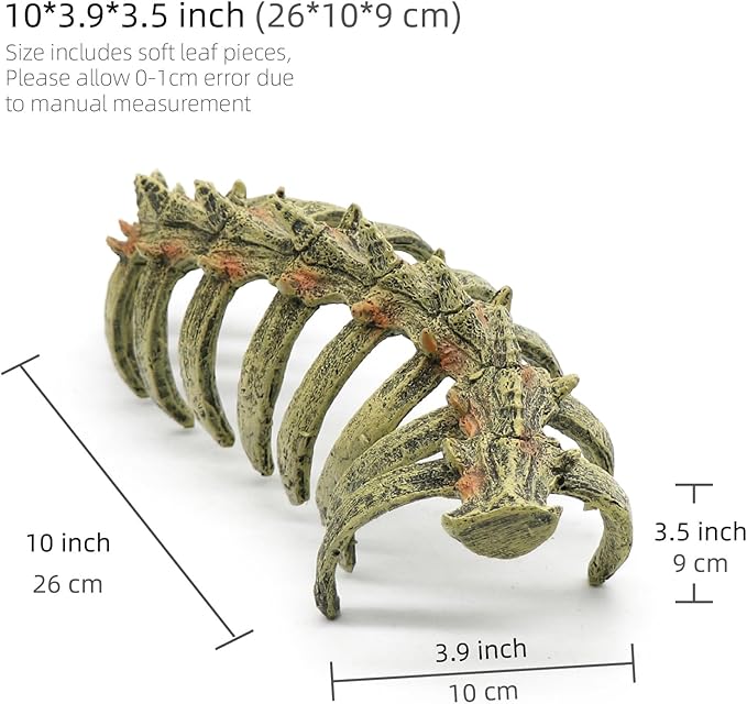 relaqcc Aquarium Skull Animal Skeletons, Reptile Tank Accessories, Fish Tank Decorations for Amphibians, Betta Fish, Shrimp, Hermit Crab, Leopard Gecko