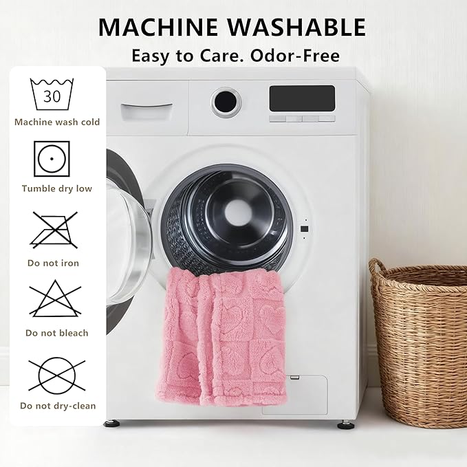 gogobunny Calming Plush Dog Cat Blanket 300GSM Coral Fleece, Ultra-Soft Machine Washable Pet Bedding for Small Medium Dogs Cats Puppies Kittens (Pink, 25x35)