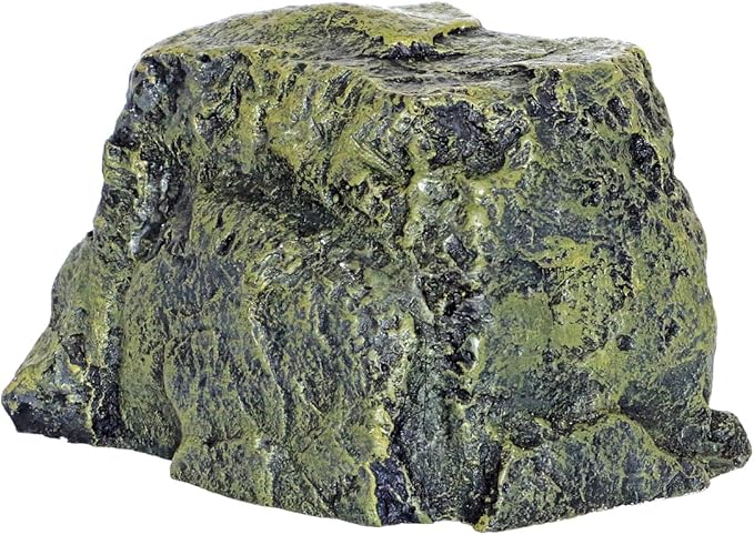 Rock Hide Cave for Reptiles, Amphibians Rock Den - Terrarium & Aquarium Decor, Great for Bearded Dragons,Lizards,Snakes,Turtles,Geckos,Frogs,Small Animals - Large Size