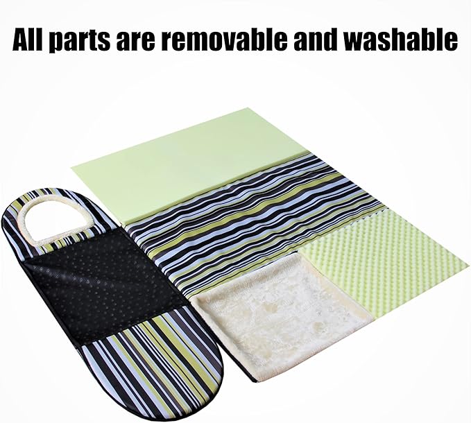 Dog Bed or Cat Bed,2 Ways to Use,Indoor Pet House with Fluffy Mat,Removable and Washable Cover,Splash-Proof House and Non-Slip Bottom,for Cats and Small Dogs(M Vertical Stripes)