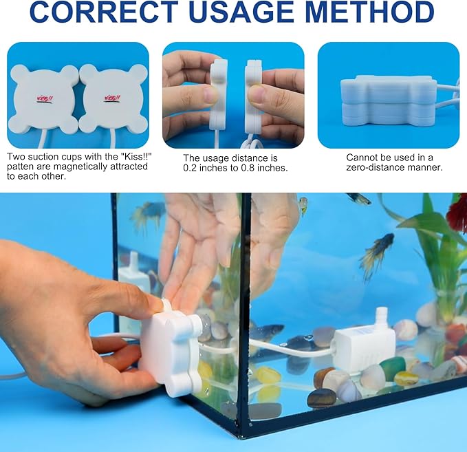 Wireless Induction Aquarium Small Water Pump For Fish Tank,Ultra Quiet 4.5w Fountain Submersible Pump With Adjustable Flow (40GPH) Water Feature,Tabletop Fountain,Pet Fountain By Fluxowireless