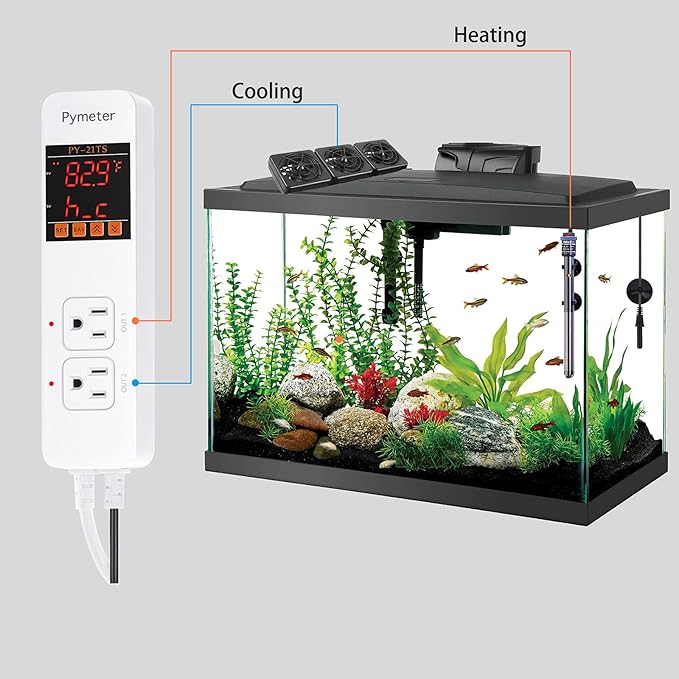 Aquarium Heater Thermostat Temperature Controller Heating and Cooling Freshwater Saltwater Aquarium