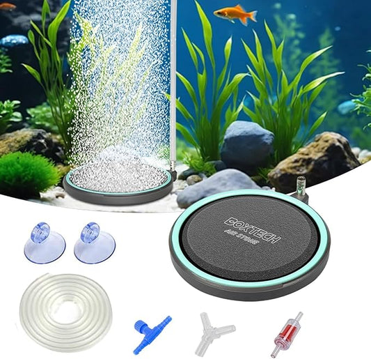 UPETTOOLS Aquarium Air Stone 2.0 Inch Nano Oxygen Diffuser Disc for Ultra-Fine Bubbles, Super Quiet Aeration for Small Fish Tanks, Nano Aquariums & Hydroponic Systems