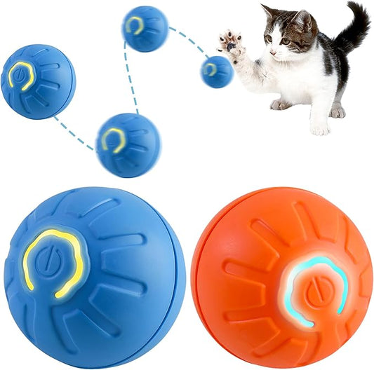 Woleigiao Interactive Cat Toys for Indoor Cats Automatic Moving Rolling Ball cat Toy Balls Moving cat Toys for Indoor Cats and Dog Balls (Gear Wheel)