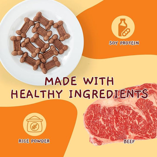 Jungle Calling Soft Dog Treats, Training Snacks with Real Beef, Chewy Dog Biscuits, Natural High Protein, Digestive Support Dog Chews, Healthy Meaty Tenders for Small & Medium Dogs, 48 Count