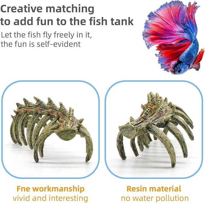 relaqcc Aquarium Skull Animal Skeletons, Reptile Tank Accessories, Fish Tank Decorations for Amphibians, Betta Fish, Shrimp, Hermit Crab, Leopard Gecko