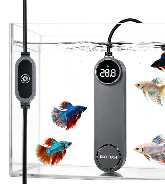 boxtech 300w Fish Tank Heater - Aquarium Heater with Led Digital Display, External Temperature Controller, Overheat Protection for 35 to 70 Gallon Tank