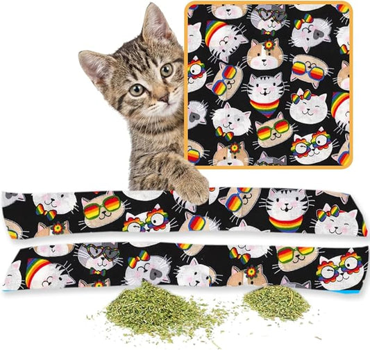 Catnip Kicker Toys – 15" Set of 2, Durable Cat & Kitten Kick Sticks, 100% Potent Catnip. Made in USA. Encourages Exercise & Play for Cats of All Breeds. Interactive Toy Relieves Boredom (Cool Cats)