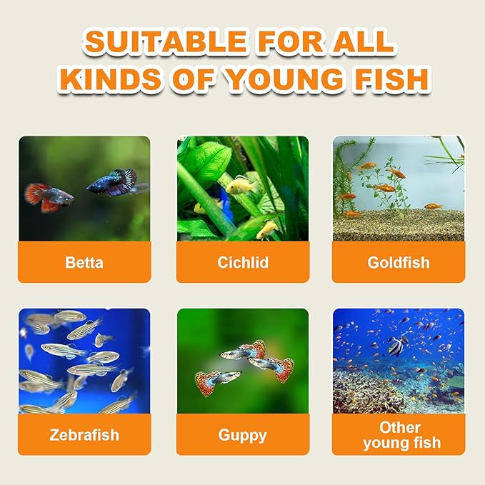 Brine Shrimp Eggs Fish Food - Sea Monkey Eggs 90% Hatch Rate Aquatic Foods for Freshwater & Saltwater Fish, Shrimp, Fry (0.7oz)