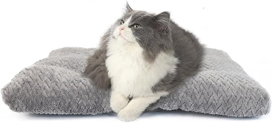 Necesitar Washable Dog Crate Bed 18 inch Small Anti-Slip Waterproof Warming Cozy Soft Pet Puppy, Dog Pillows for Small Dogs Tire Printing Dark Grey