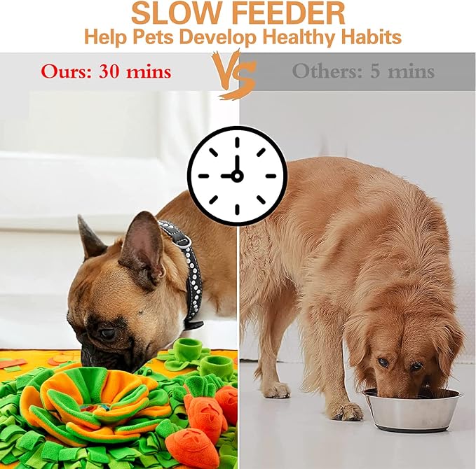 Snuffle Mat for Large Dogs, 40'' x 27.5'' Sniff Mat for Dogs, Portable Slow Feeding Mat for Foraging Skills and Stress Relief, Interactive Indoor/Outdoor Dog Puzzle Toys for Nosework Training