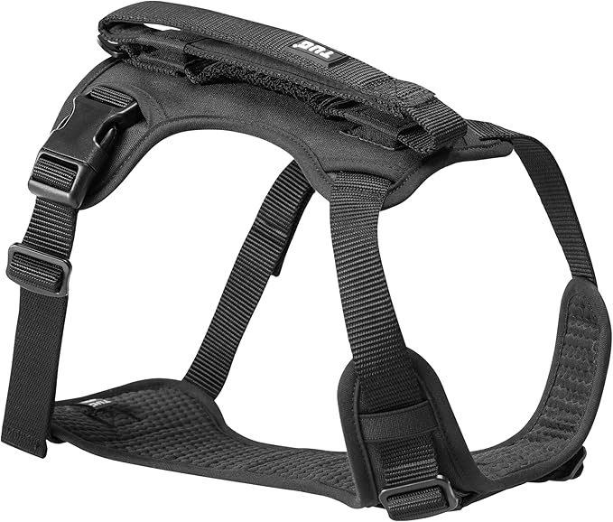 TUG Grab Dog Harness | Integrated Traffic Leash Magnetically Attached for Quick Control (Medium/Black)
