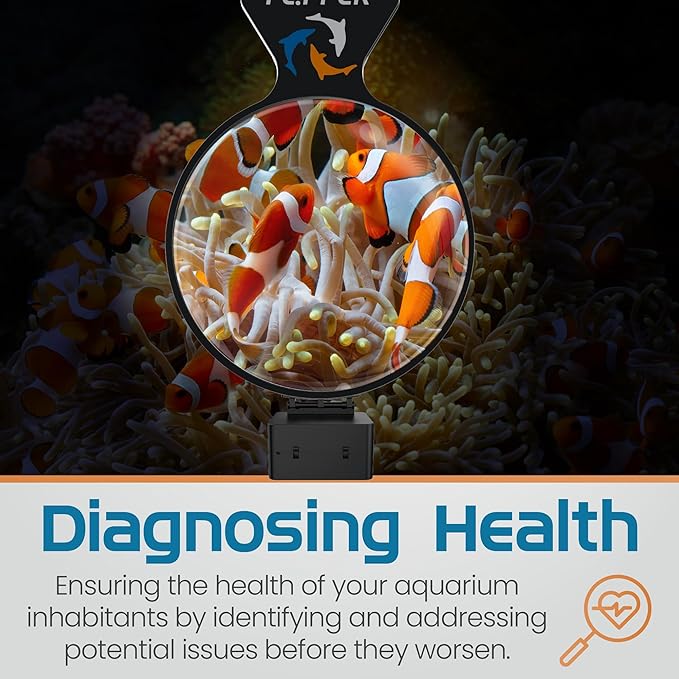 Flipper DeepSee MAGNIFIED Viewer Fish Tank Aquarium Rechargeable LED Spotlights with Dual LED and USB Recharging Cord