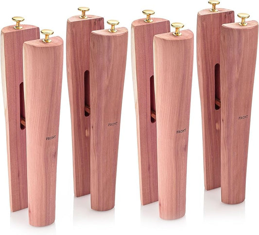 HOUNDSBAY Cedar Boot Tree Shaft Shaper, Tall Boot Inserts Shape Holders - Boot Trees, Stand for Men & Women