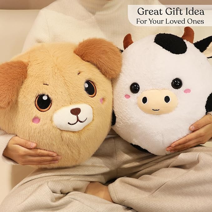 Biscuit Puffy Puppy Stuffed Animal (12 in) - Stuffed Animal Dog Stuffed Animals - Puppy Plush Dog Plush - Puppys Stuffy Dog Plushies - Funny Plushies Peluches - Plush Toys Stuffy