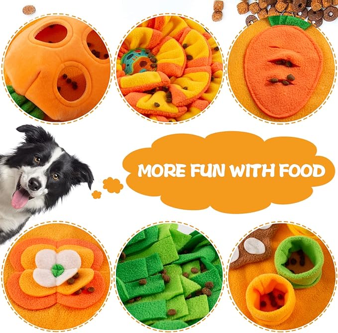 Pet Snuffle Mat for Dogs Sniff Mat Nosework Feeding Mat Slow Feeder Interactive Dog Puzzle Toys for Training and Stress Relief Encourages Natural Foraging Skills (29.5''x18.9'')
