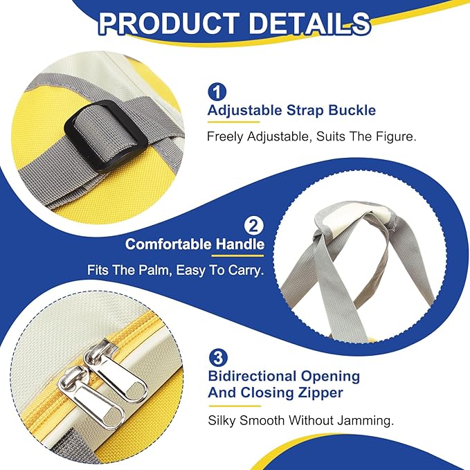 Pet Backpack Carrier, Portable Expandable and Ventilated, Oxford Cloth Dogs Cats and Small Animals Travel Bag 17.72", (Yellow, 1 Pcs), Intended for Hiking/Camping/Traveling