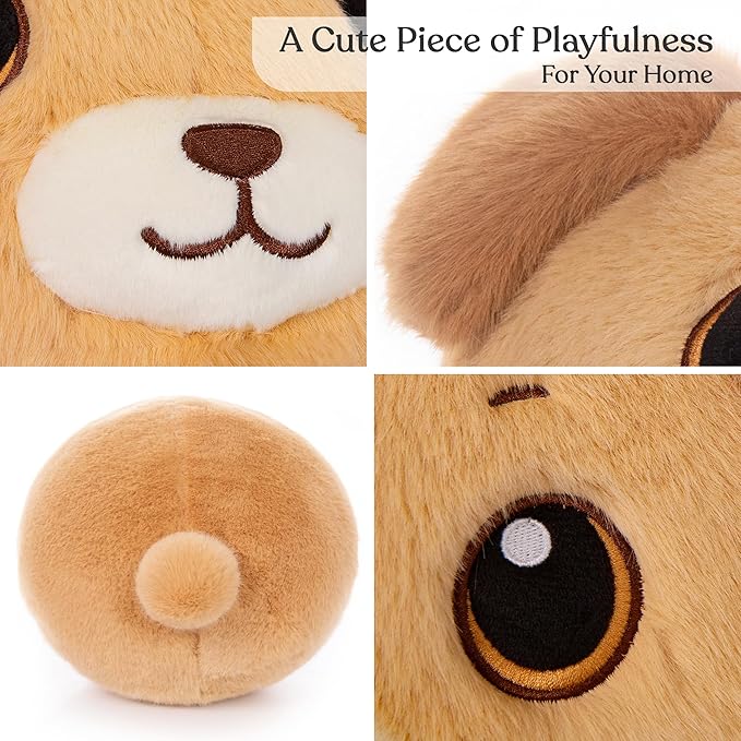 Biscuit Puffy Puppy Stuffed Animal (12 in) - Stuffed Animal Dog Stuffed Animals - Puppy Plush Dog Plush - Puppys Stuffy Dog Plushies - Funny Plushies Peluches - Plush Toys Stuffy