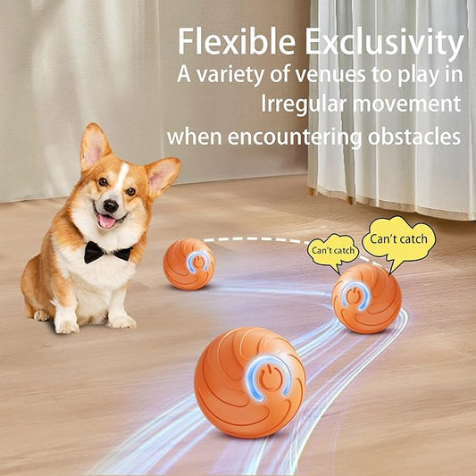 Woleigiao Interactive Cat Toys for Indoor Cats Automatic Moving Rolling Ball cat Toy Balls Moving cat Toys for Indoor Cats and Dog Balls (Spiral)