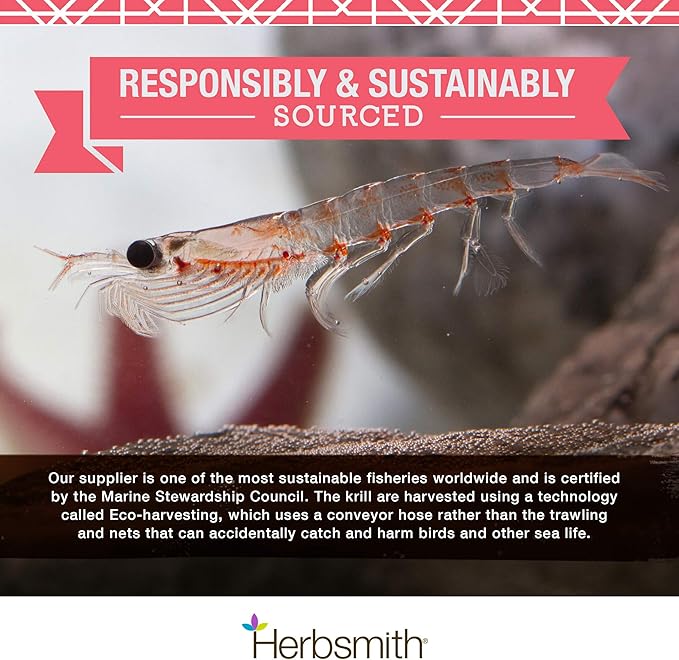 Herbsmith Pure Krill - Wild-Caught Antarctic Krill - Just 1 Ingredient - Astaxanthin for Dogs - Ready-to-Use Omega 3s – Alternative to Krill Oil for Dogs - 75g
