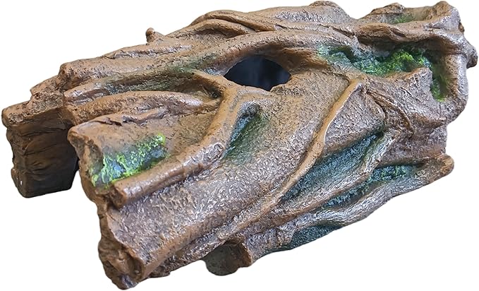 XL Beard Dragon,Lizard and Reptile Hide,Fish Tank Accessories Hides,Aquarium Decor for Betta Fish,Shrimp,Hermit Crabs,Spiders,Mice,Leopard Geckos,Toads and Frogs (Brown, Extra Large)