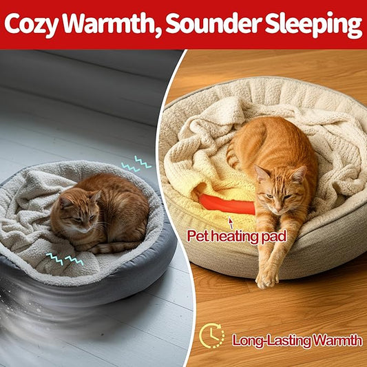 Gelbesty Original Pet Heating Pad Microwave, Snuggle Warming Safe Outdoor Newborn Kitten Puppy Pet Bed Warmer, Gel Reusable Heat Disc, Waterproof Heating Disk for Dog Cat Rabbit and Guinea Pig Gifts