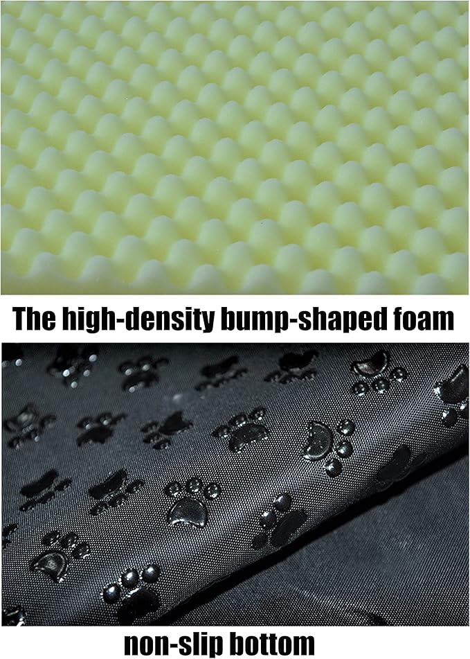 Dog Bed,2 Ways to Use,Indoor Pet House with Fluffy Mat,Removable and Washable Cover,Non-Slip Bottom,for Large Dogs(2XL Brown Cranes)