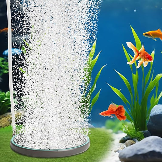 UPETTOOLS 4 Inch Air Stone for Aquarium – Quiet Large Round Airstone with Valve, High Efficiency Oxygen Diffuser for Enhanced Water Circulation, Ideal for Medium Freshwater & Saltwater Fish Tanks