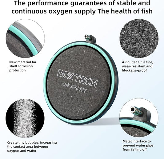 UPETTOOLS Aquarium Air Stone 2.0 Inch Nano Oxygen Diffuser Disc for Ultra-Fine Bubbles, Super Quiet Aeration for Small Fish Tanks, Nano Aquariums & Hydroponic Systems