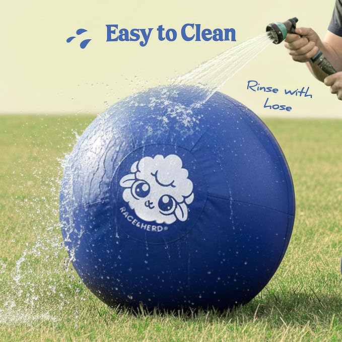 Race&Herd 18" Original XXL Herding Ball for Dogs - Herding Toys, Giant Dog Ball for Australian Shepherds, Border Collies - Durable Dog Outdoor Training Toy for Small Breeds (Yellow)