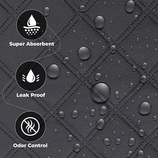 Washable Rabbit & Guinea Pig Cage Liner & Bedding for Midwest (24"x47"), 2 Pack, Easy to Clean Unlike Fleece, Waterproof, Absorbent, Non-Slip Pee Pad, Reusable Bunny Mat for Small Animals