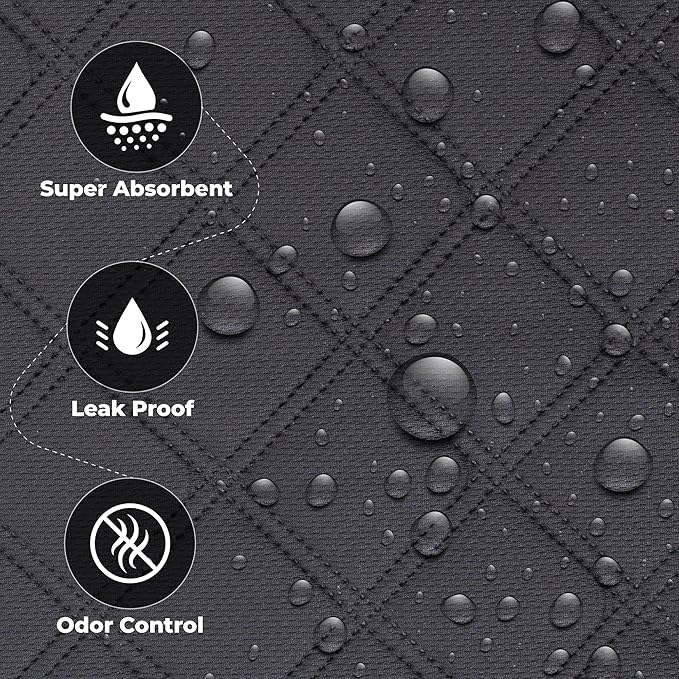 Washable Rabbit & Guinea Pig Cage Liner & Bedding for C&C 2x4 (57"x28"), 2 Pack, Easy to Clean Unlike Fleece, Waterproof, Absorbent, Non-Slip Pee Pad, Reusable Bunny Mat for Small Animals