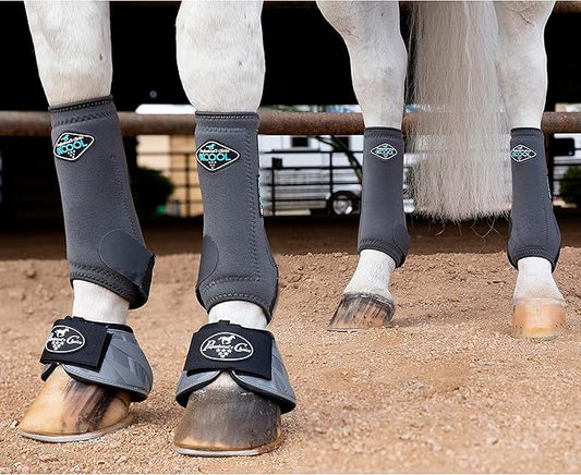 Professional's Choice 2XCOOL Sports Medicine Horse Boots | Protective & Breathable Design for Ultimate Comfort & Durability in Active Horses | Value 4 Pack